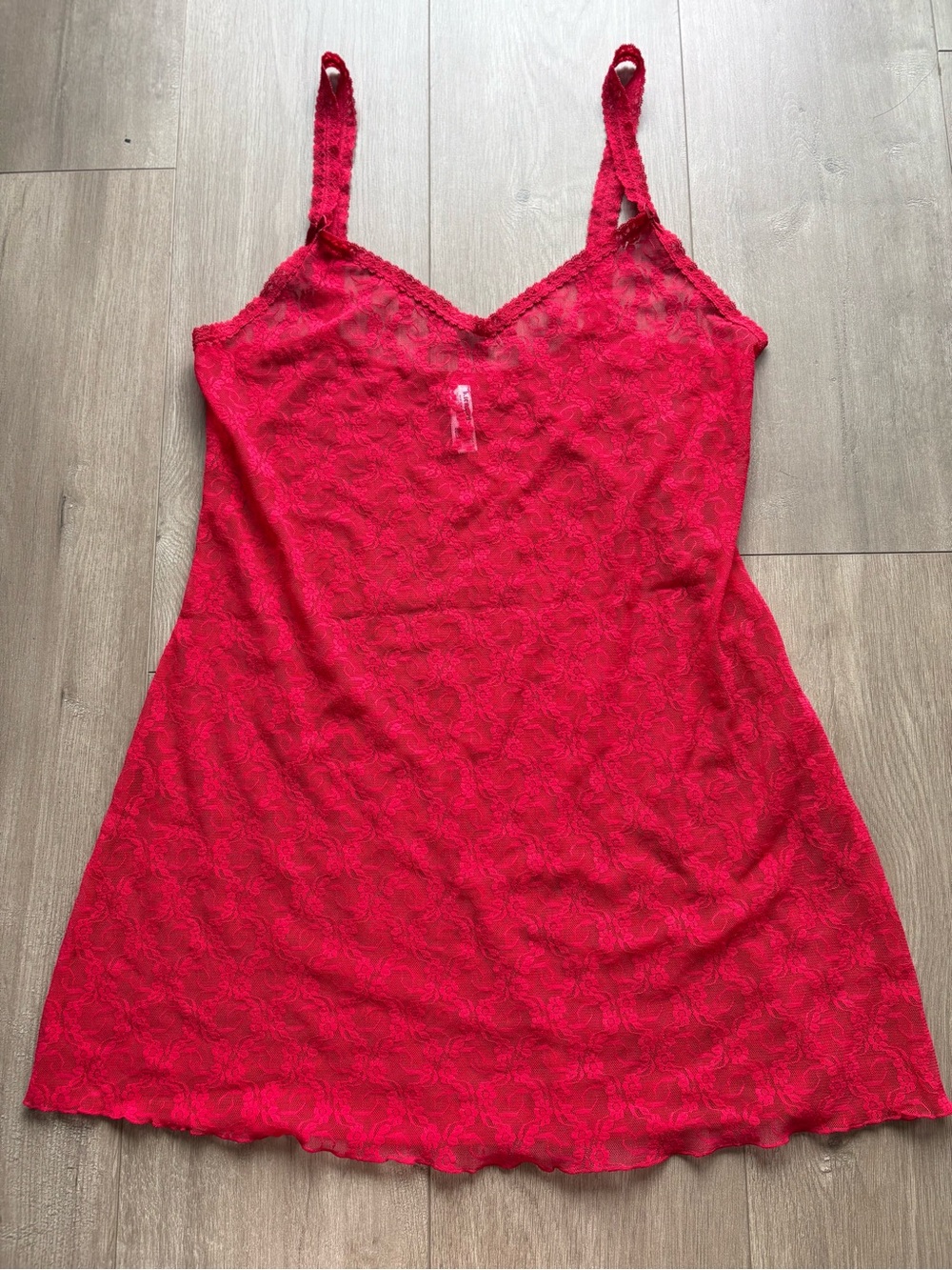 NWOT B.tempt’d red stretch lace slip chemise
